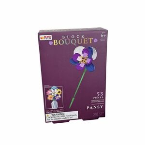 Block Bouquet Pansy Flower Building Block Set 52 Pieces